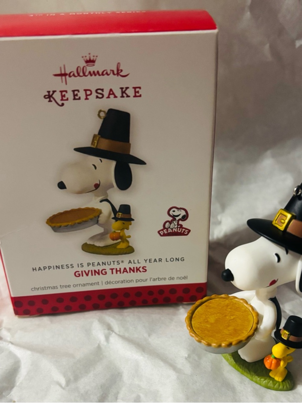 Hallmark 2013 Retired “Give Thanks” Snoppy & Wood Stock figure